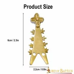 Renacimiento Puro Latón Macizo Cinturón Final Chape Accesorio Funcional -Armadura Ventas 8943 3 2