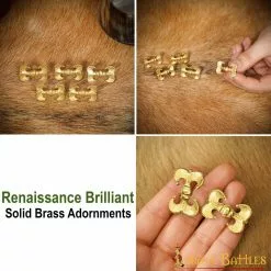 Juego De 5 Soportes De Cuero De Latón Macizo Renaissance Brilliant 11 Juego De 5 Soportes De Cuero De Latón Macizo Renaissance Brilliant -Armadura Ventas 8944 5 pcs pattern 2 1