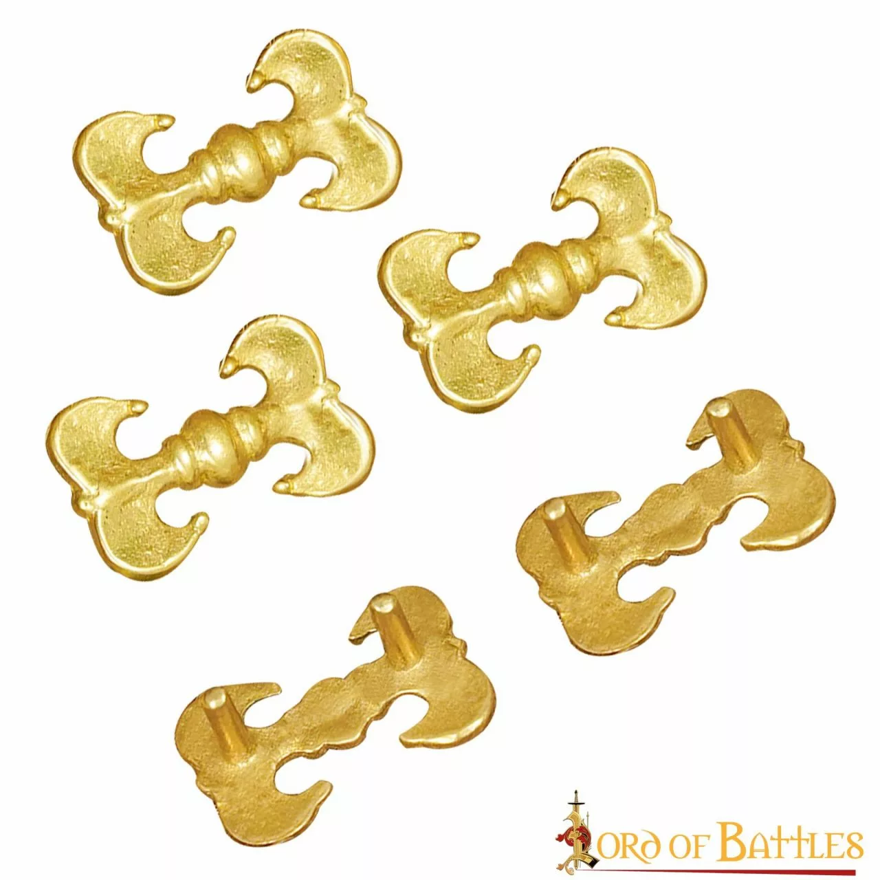 Juego De 5 Soportes De Cuero De Latón Macizo Renaissance Brilliant 4 Juego De 5 Soportes De Cuero De Latón Macizo Renaissance Brilliant - Imagen 2