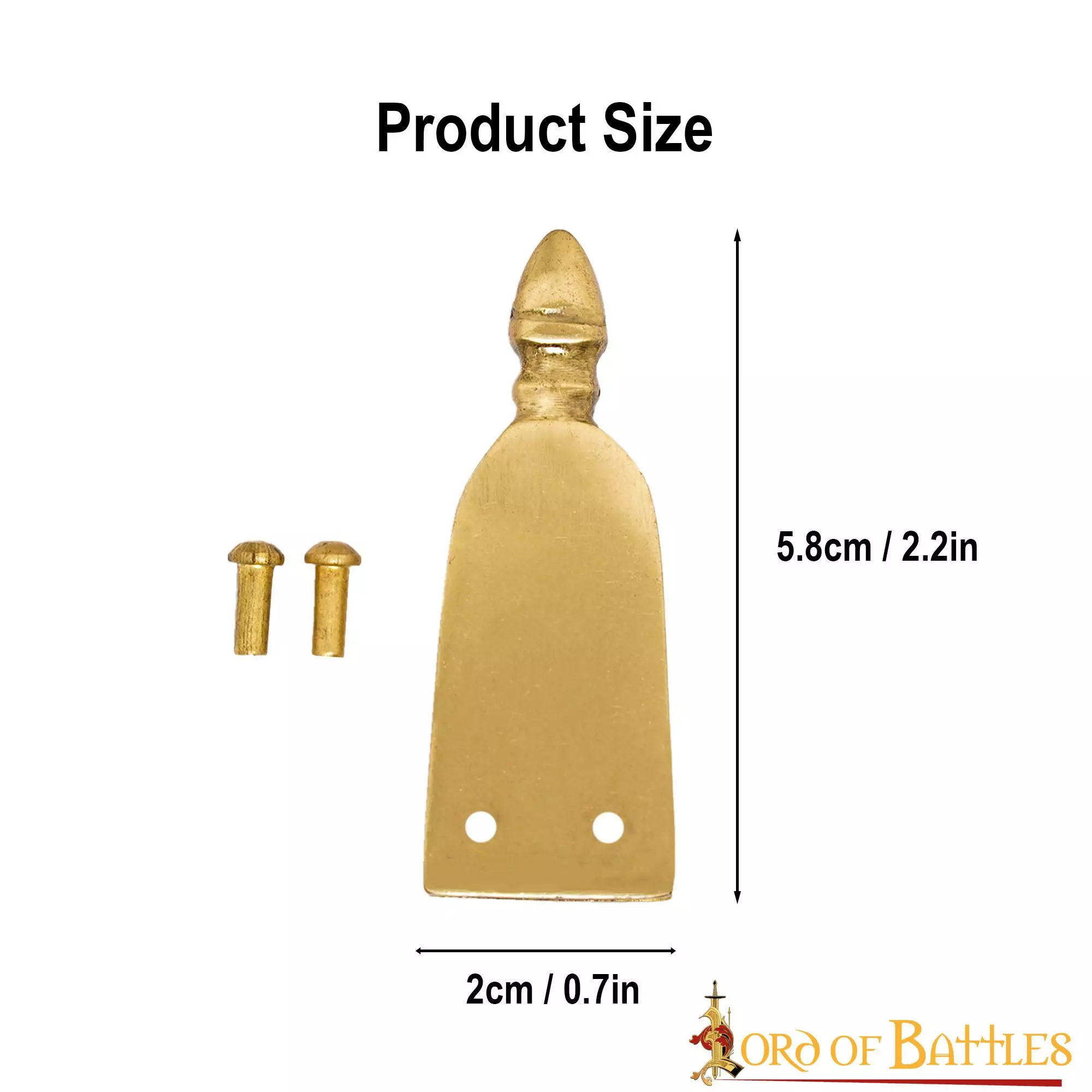 Cinto Medieval De Latón Puro Con Remaches 5 Cinto Medieval De Latón Puro Con Remaches - Imagen 3