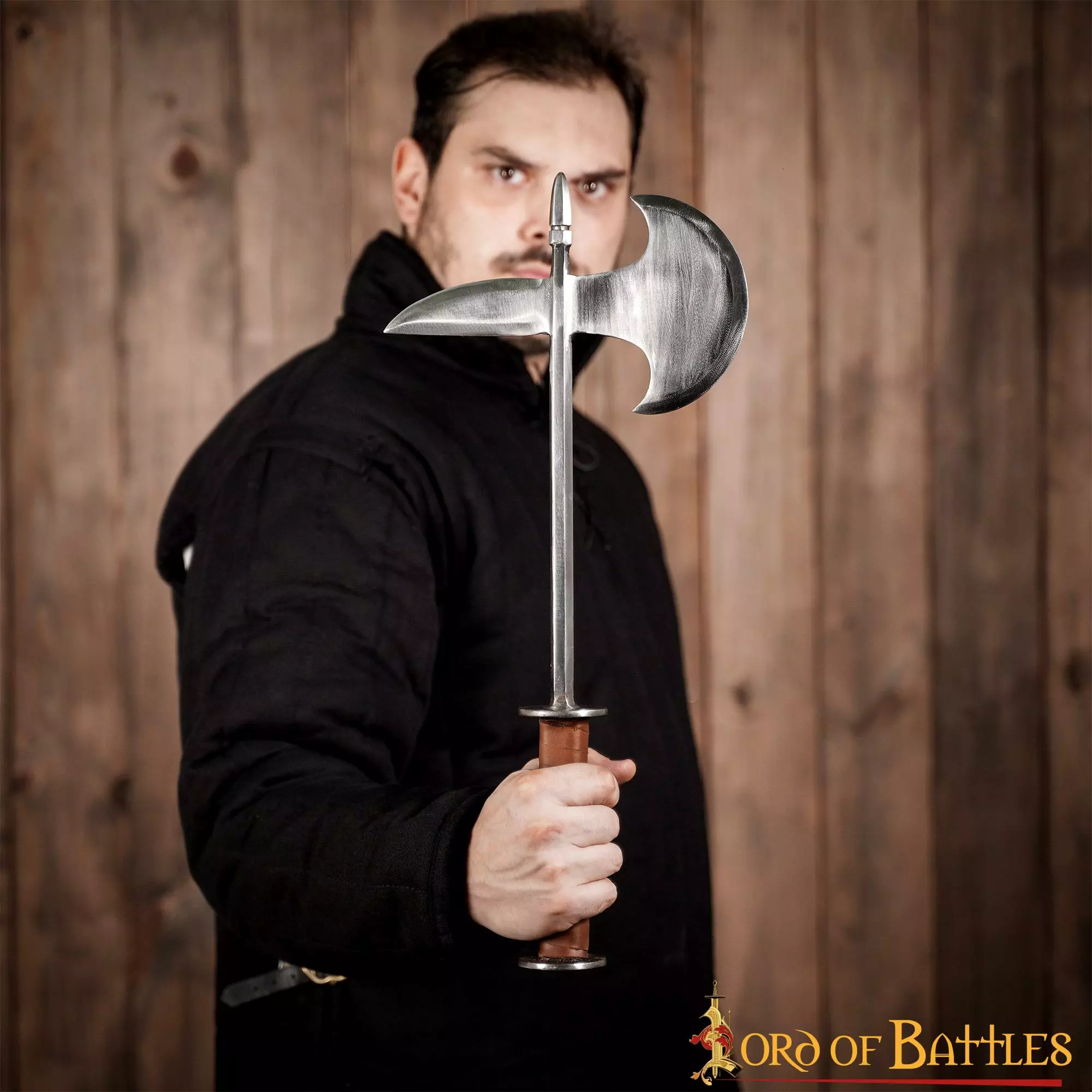 Hacha De Batalla Medieval Con Mango De Cuero 8 Hacha De Batalla Medieval Con Mango De Cuero - Imagen 6