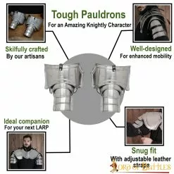 Ligero Medieval Fantasía Caballero Pauldrons Calibre 18 -Armadura Ventas 9201 pattern 1 2 1