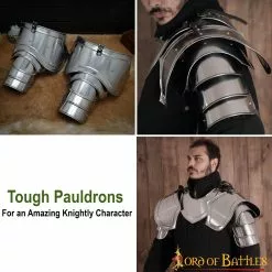 Ligero Medieval Fantasía Caballero Pauldrons Calibre 18 -Armadura Ventas 9201 pattern 2 1