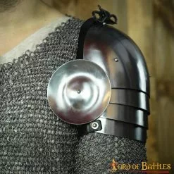 Pauldrons Del Siglo XIV Armadura De Hombro De Acero Totalmente Funcional Con Besagues Calibre 16
