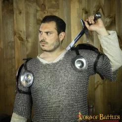 Pauldrons Del Siglo XIV Armadura De Hombro De Acero Totalmente Funcional Con Besagues Calibre 16 -Armadura Ventas 9207 06 1 scaled 1