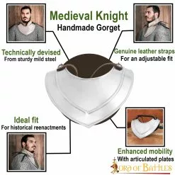 Gorget Medieval Simple Calibre 18 -Armadura Ventas 9251 pattern1