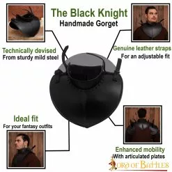 Armadura De Placas Knightly Gorget Calibre 18 -Armadura Ventas 9257BK pattern 1 1