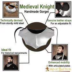 Gorget Caballero Medieval Calibre 18 -Armadura Ventas 9259 pattern 1