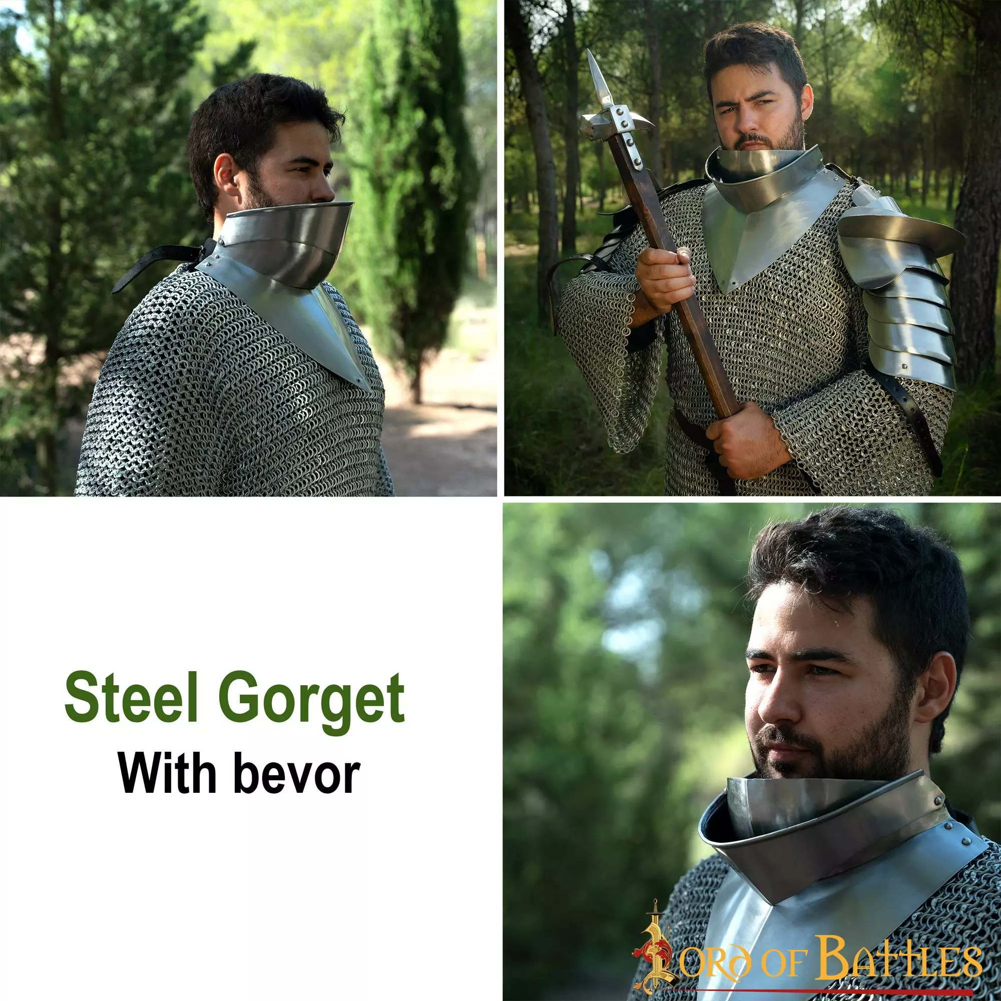 Gorget Medieval Del Siglo XV Con Bevor Calibre 16 8 Gorget Medieval Del Siglo XV Con Bevor Calibre 16 - Imagen 6