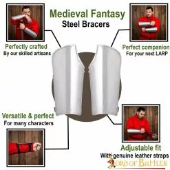 Brazales De Caballero Medieval Armadura De Acero Funcional -Armadura Ventas 9306 pattern1
