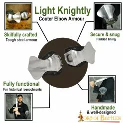 Caballero Medieval De Acero Con Codo Acolchado -Armadura Ventas 9353p 16 pattern 1 1