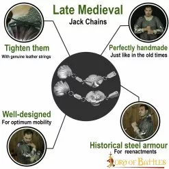 Cadenas Medievales Del Siglo XV Con Cordones De Cuero Auténtico De Calibre 18 12 Cadenas Medievales Del Siglo XV Con Cordones De Cuero Auténtico De Calibre 18 -Armadura Ventas 9360p16 1