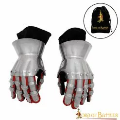 Guanteletes Medievales De Caballero Con Reloj De Arena Siglo XIV Calibre 16