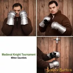 Medieval Caballero Torneo Manopla Guanteletes Calibre 16 -Armadura Ventas 9409 pattern 2 1 1
