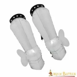 Armadura De Acero Para Piernas De Caballero Medieval Tardío Calibre 16 -Armadura Ventas 9554 2