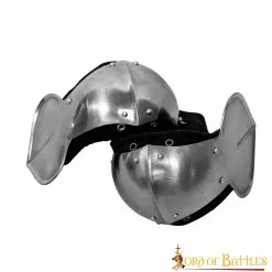 Rodillera De Acero Acolchada Caballero Medieval Tardío Poleyns Calibre 16
