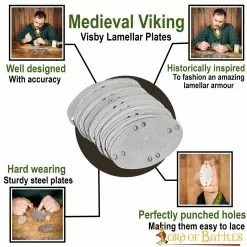 Placas De Acero Laminar Vikingo Medieval Visby Para Armadura De Placas -Armadura Ventas 9700 100pcs pattern1