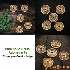 Coronas De Latón Macizo Puro Juego De 5 Adornos Accesorio Para Cuero Y Ropa 11 Coronas De Latón Macizo Puro Juego De 5 Adornos Accesorio Para Cuero Y Ropa -Armadura Ventas 9719 5pcs pattern 2 3