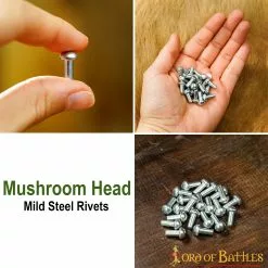Juego De 25 Remaches De Acero De Cabeza De Seta Para Armadura De Placas Equipo De Cuero 11 Juego De 25 Remaches De Acero De Cabeza De Seta Para Armadura De Placas Equipo De Cuero -Armadura Ventas 9722 25pcs pattern 2