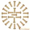 Remaches De Cabeza De Seta De Latón Puro De 13 Mm Juego De 25 Piezas 1 Remaches De Cabeza De Seta De Latón Puro De 13 Mm Juego De 25 Piezas -Armadura Ventas 9723 25PCS 1