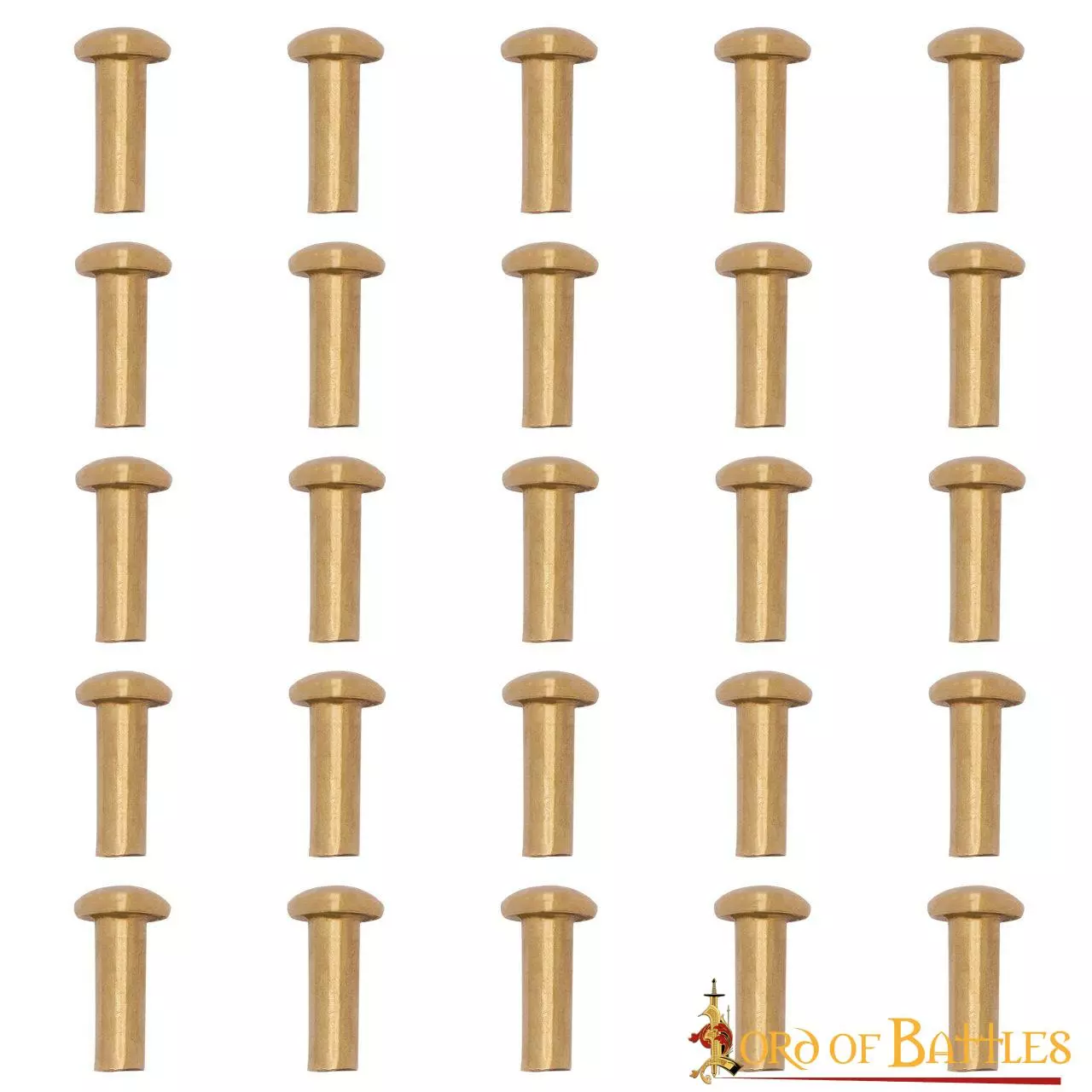 Remaches De Cabeza De Seta De Latón Puro De 13 Mm Juego De 25 Piezas 4 Remaches De Cabeza De Seta De Latón Puro De 13 Mm Juego De 25 Piezas - Imagen 2