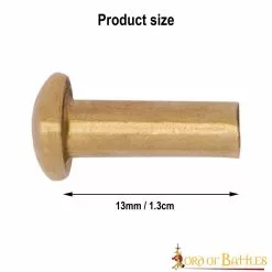 Remaches De Cabeza De Seta De Latón Puro De 13 Mm Juego De 25 Piezas 7 Remaches De Cabeza De Seta De Latón Puro De 13 Mm Juego De 25 Piezas -Armadura Ventas 9723 25PCS 3