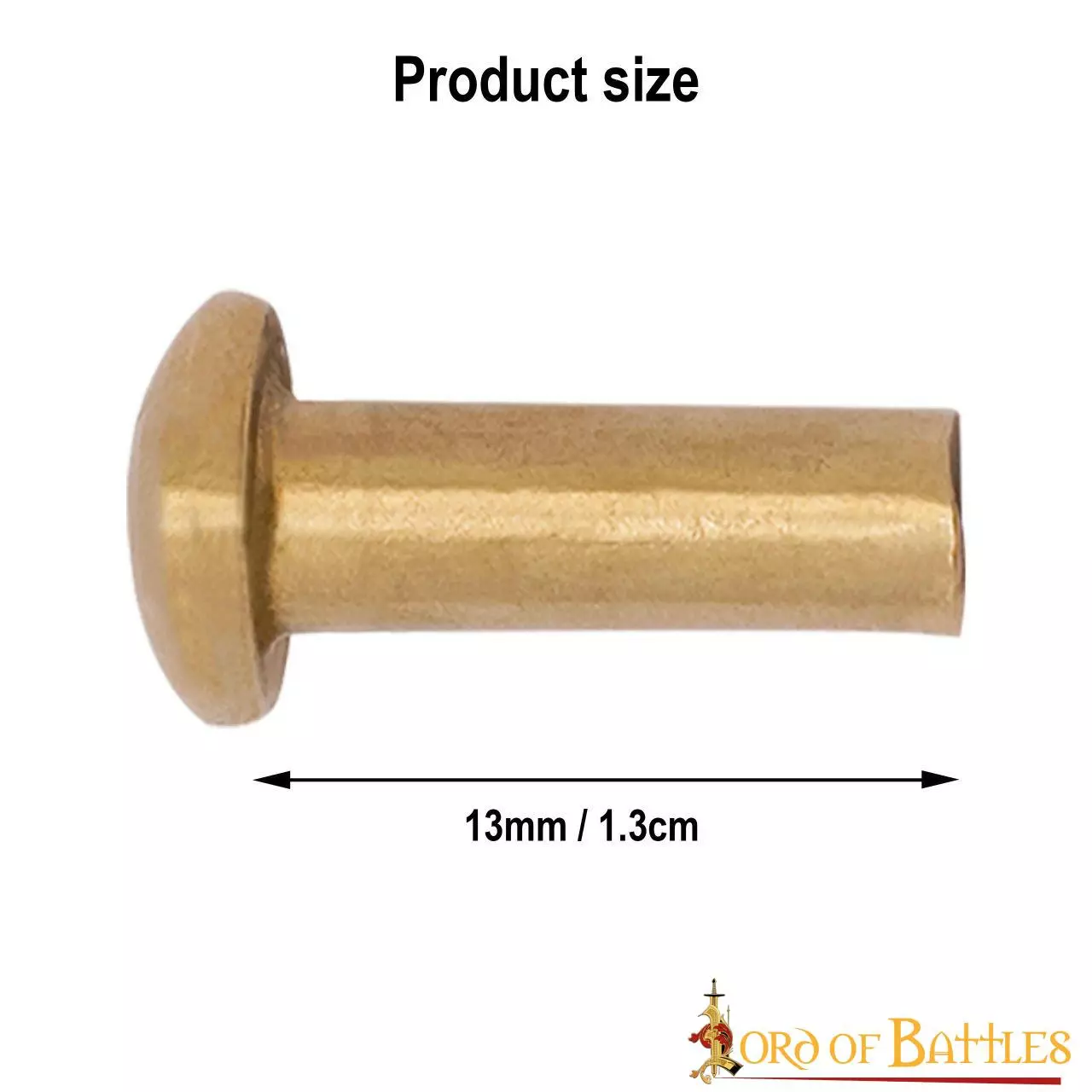 Remaches De Cabeza De Seta De Latón Puro De 13 Mm Juego De 25 Piezas 5 Remaches De Cabeza De Seta De Latón Puro De 13 Mm Juego De 25 Piezas - Imagen 3