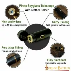 Catalejo Pirata Telescopio Con Soporte De Cuero Steampunk Cosplay Outfits 11 Catalejo Pirata Telescopio Con Soporte De Cuero Steampunk Cosplay Outfits -Armadura Ventas CATALEJO 04