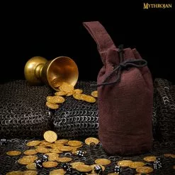 Mythrojan Bolsa Con Cordón Para Cinturón Accesorios Para Disfraces Renacimiento Bolsa Para Joyas -Armadura Ventas DSC08247