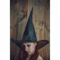 Sombrero De Cuero Auténtico Del Mago Del Reino -Armadura Ventas Lord Of Battles SavannahNixonPhotography 862