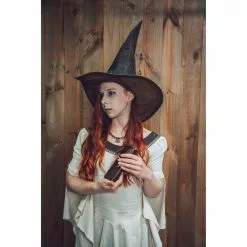 Sombrero De Cuero Auténtico Del Mago Del Reino -Armadura Ventas Lord Of Battles SavannahNixonPhotography 866