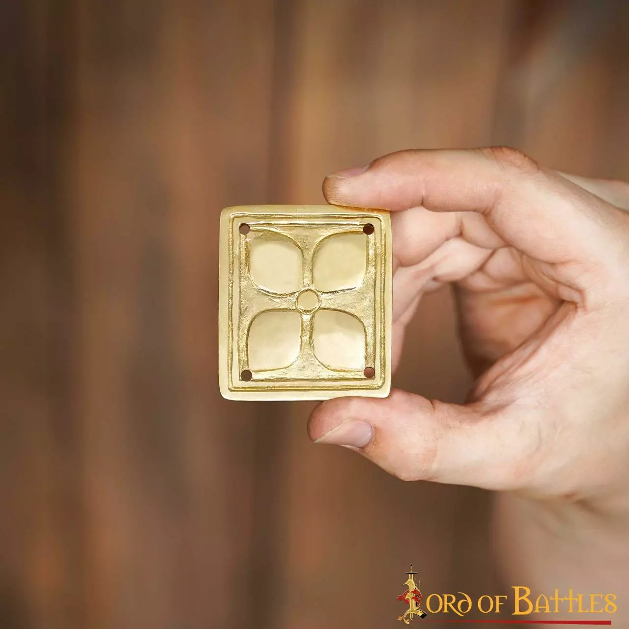 Juego De 3 Adornos Florales Romanos De Latón Puro Para Cinturón 7 Juego De 3 Adornos Florales Romanos De Latón Puro Para Cinturón - Imagen 5