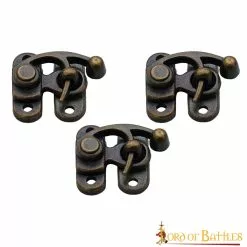 Juego De 3 Aldabas Pequeñas De Latón Antiguo