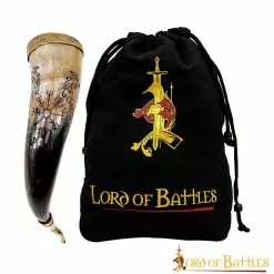 Cuerno De Brújula Vikingo Con Jormungandr Fabricado A Mano Con Auténtico Cuerno De Buey