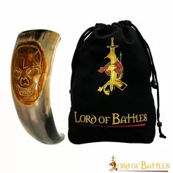 El Cuerno Para Beber Del Pirata Asaltante Hecho A Mano Con Auténtico Cuerno De Buey