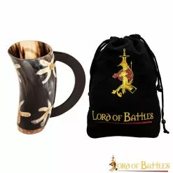 Taza De Cerveza Medieval Hecha A Mano Con Cuerno De Buey Auténtico