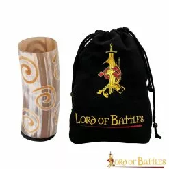 Taza De Cerveza Medieval Vikinga Hecha A Mano Con Auténtico Cuerno De Buey