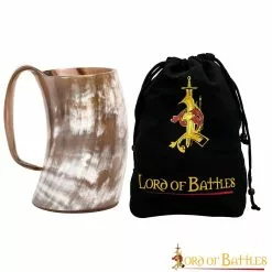 Taza De Cerveza Medieval Vikinga Hecha A Mano Con Auténtico Cuerno De Buey