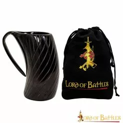 Taza De Cerveza Medieval Vikinga Hecha A Mano Con Auténtico Cuerno De Buey