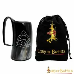 Taza De Cerveza Medieval Vikinga Hecha A Mano Con Auténtico Cuerno De Buey