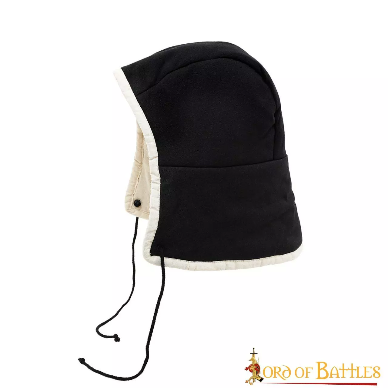 Gorro Medieval Acolchado Negro 5 Gorro Medieval Acolchado Negro - Imagen 3