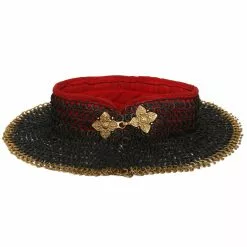 Mythrojan RIVETED CHAINMAIL STANDARD "El Caballero Rojo Gorget": Remaches Redondos De Anillo Plano De 9 Mm (Alt) Con Forro Acolchado Rojo Resistente Y Sistema De Cierre De Latón Macizo