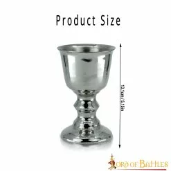 Copa Ceremonial Medieval Copa Pequeña Para Beber Vino -Armadura Ventas copa plata 03 scaled 1