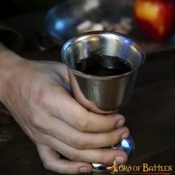 Copa Ceremonial Medieval Copa Pequeña Para Beber Vino -Armadura Ventas copa plata 05 scaled 1