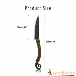 Cuchillo Funcional Forjado A Mano Con Mango Forrado De Cuero -Armadura Ventas cuchillo 03 scaled 1