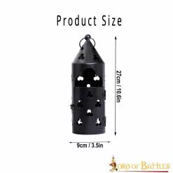 Aventura Medieval Farol Vela Hierro Forjado A Mano Accesorio Funcional -Armadura Ventas lampara 03 scaled 1