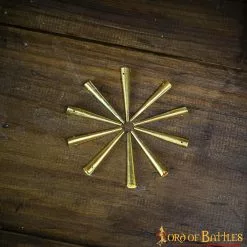 Juego De 10 Bengalas Medievales De Latón Macizo Puro