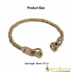 Vikingo Fenrir Lobo Torc Puro Latón Macizo Anillo De Cuello 10 Vikingo Fenrir Lobo Torc Puro Latón Macizo Anillo De Cuello -Armadura Ventas size 13